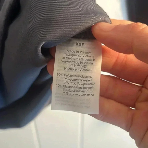 J. Crew Mercantile Slate Blue Velvet Faux Wrap Top size XXS - Picture 5 of 6